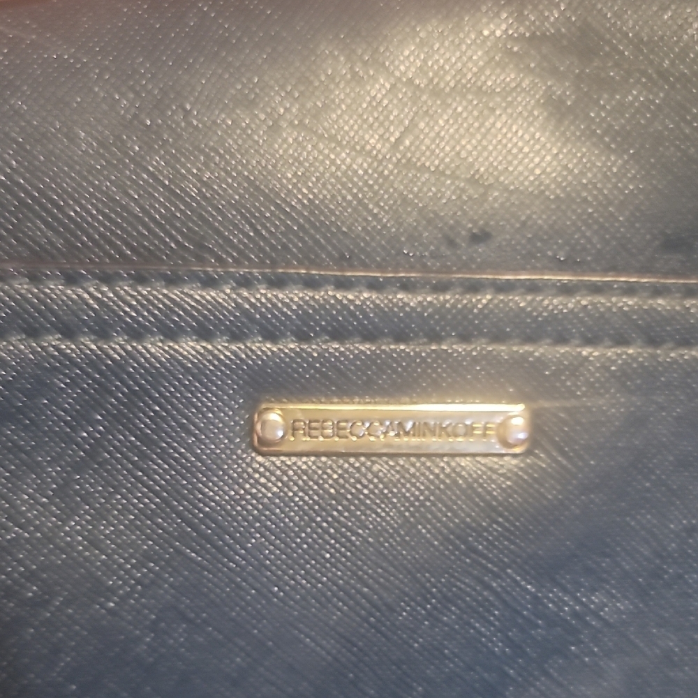 Rebecca Minkoff navy Blue skylar silver studded crossbody bag purse handbag - Picture 3 of 10